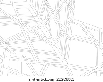 fondo arquitectónico abstracto Ilustración 3d