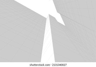 abstract architectural background 3d illustration