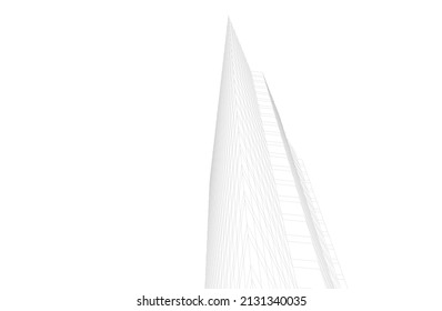 abstract architectural background 3d illustration