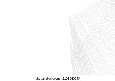 abstract architectural background 3d illustration