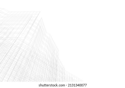 abstract architectural background 3d illustration