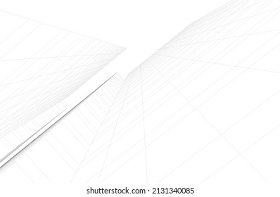 abstract architectural background 3d illustration