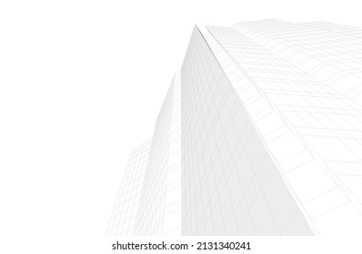 abstract architectural background 3d illustration