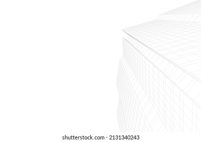 abstract architectural background 3d illustration