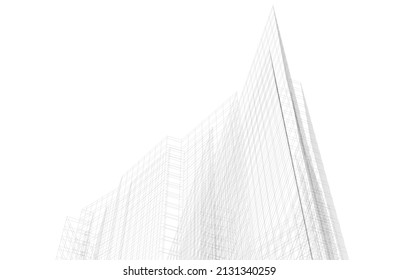 abstract architectural background 3d illustration