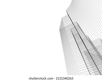 abstract architectural background 3d illustration