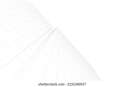 abstract architectural background 3d illustration