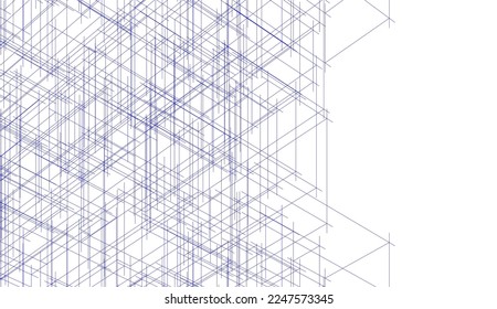 fondo arquitectónico abstracto Ilustración 3d