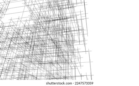 fondo arquitectónico abstracto Ilustración 3d