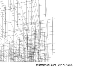 abstract architectural background 3d illustration