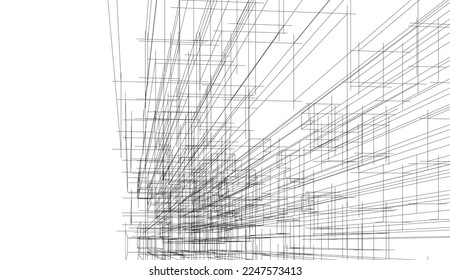 abstract architectural background 3d illustration