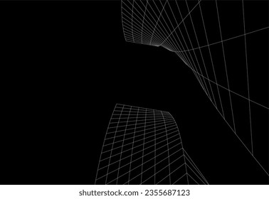 Resumen del fondo arquitectónico 3d ilustración