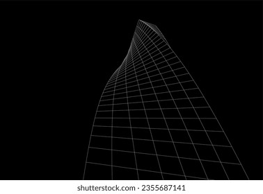 Abstrakter architektonischer Hintergrund 3D-Illustration