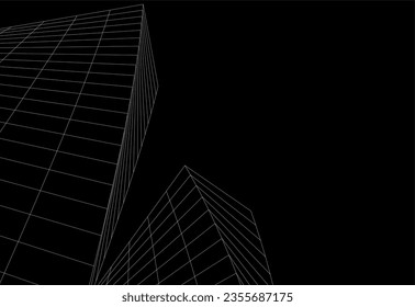 Resumen del fondo arquitectónico 3d ilustración