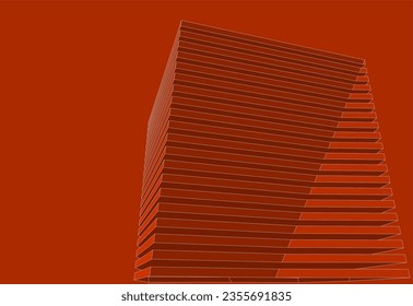 Abstract architectural background 3d illustration