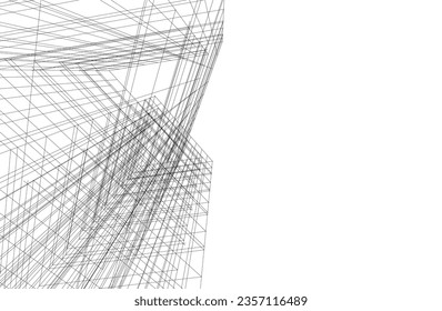 Resumen del fondo arquitectónico 3d ilustración