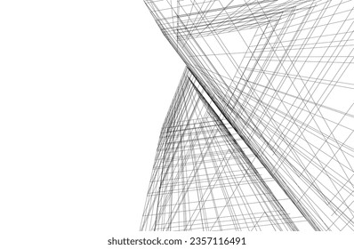 Resumen del fondo arquitectónico 3d ilustración