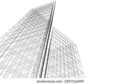 Resumen del fondo arquitectónico 3d ilustración