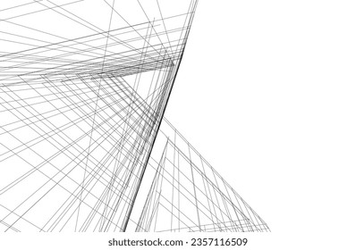 Abstract architectural background 3d illustration