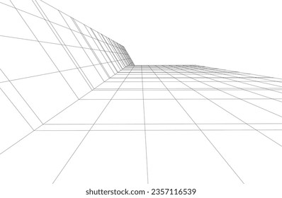 Abstract architectural background 3d illustration