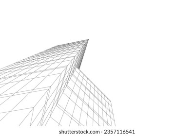 Abstract architectural background 3d illustration