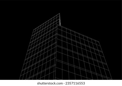 Abstract architectural background 3d illustration