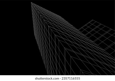 Abstract architectural background 3d illustration
