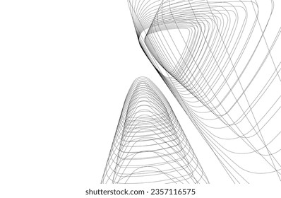 Abstract architectural background 3d illustration
