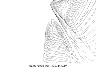 Abstract architectural background 3d illustration