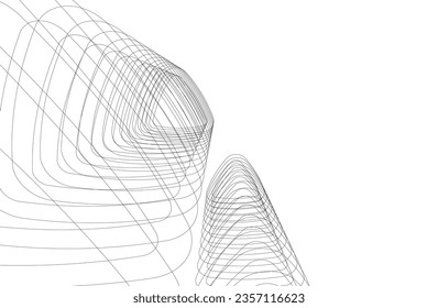 Resumen del fondo arquitectónico 3d ilustración