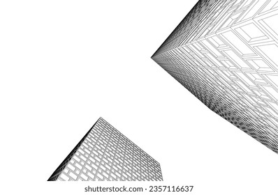 Abstract architectural background 3d illustration