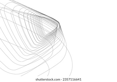 Resumen del fondo arquitectónico 3d ilustración