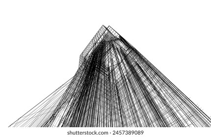 fondo arquitectónico abstracto ilustración 3d