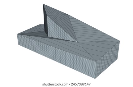 abstract architectural background 3d illustration