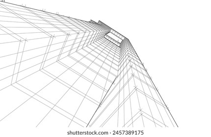 fondo arquitectónico abstracto ilustración 3d