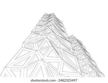Abstract architectural background 3d illustration