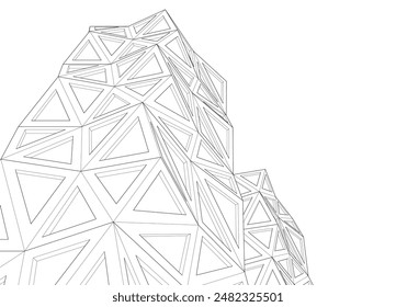 Abstractas fondo arquitectónico 3d ilustración