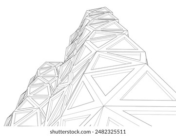 Abstract architectural background 3d illustration