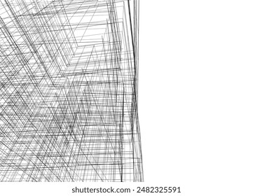 Abstractas fondo arquitectónico 3d ilustración