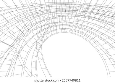 Abstract architectural background 3d illustration