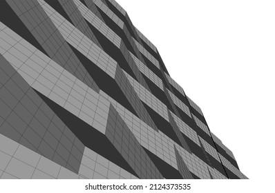 abstract architectural background 3d rendering