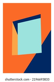 Resumen del fondo arquitectónico con un diseño geométrico de colores vivos modernos. Ilustración vectorial de construcción urbana moderna, cubierta, plantilla. Diseño de moda para afiches, prensa, medios sociales. 