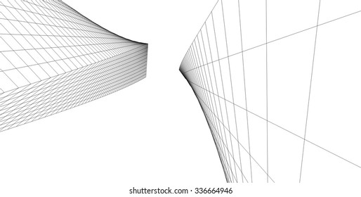 Abstract architectural background. Futuristic architecture