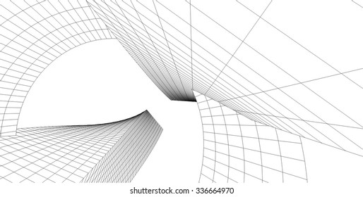 Abstract architectural background. Futuristic architecture