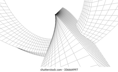 Abstract architectural background. Futuristic architecture