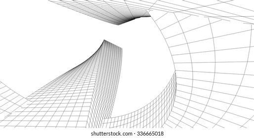 Abstract architectural background. Futuristic architecture
