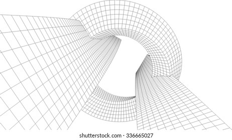 Abstract architectural background. Futuristic architecture
