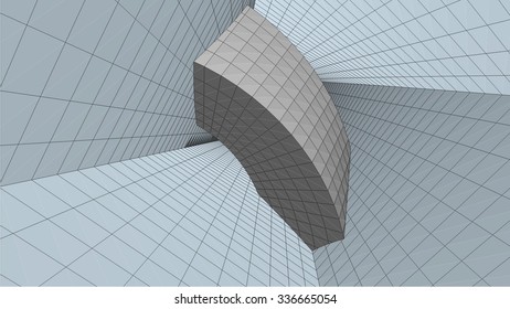 Abstract architectural background. Futuristic architecture