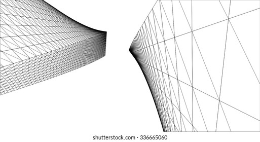 Abstract architectural background. Futuristic architecture