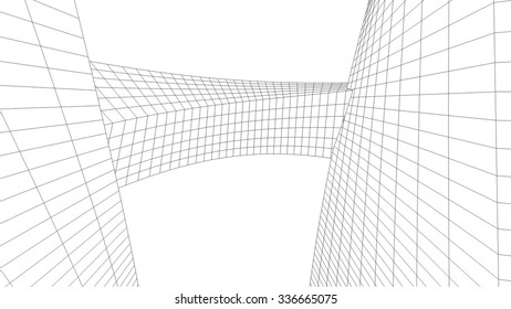 Abstract architectural background. Futuristic architecture